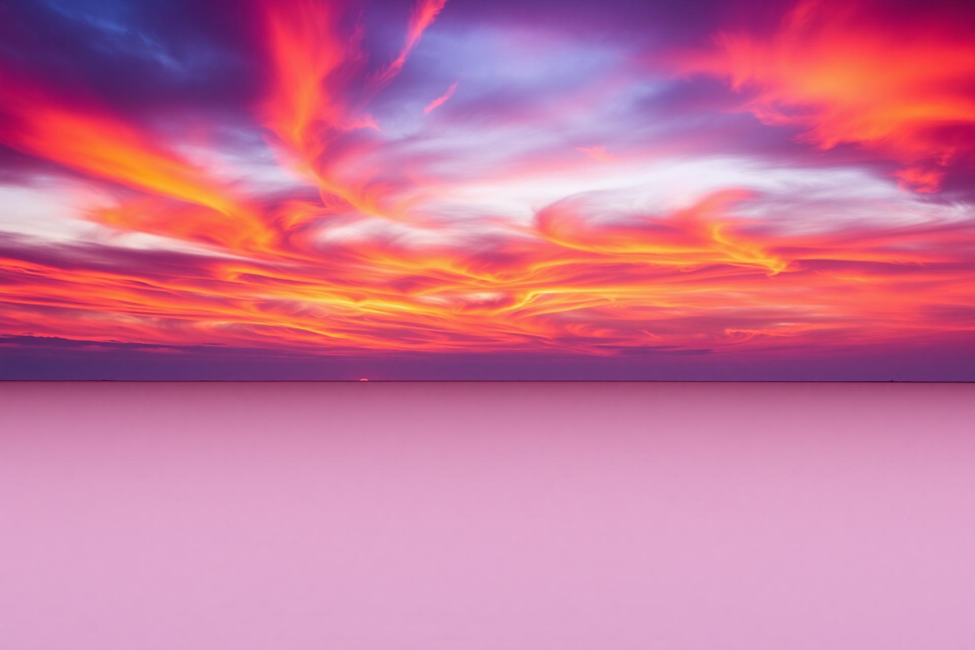Sunset over the vast sands of Cable Beach, Western Australia